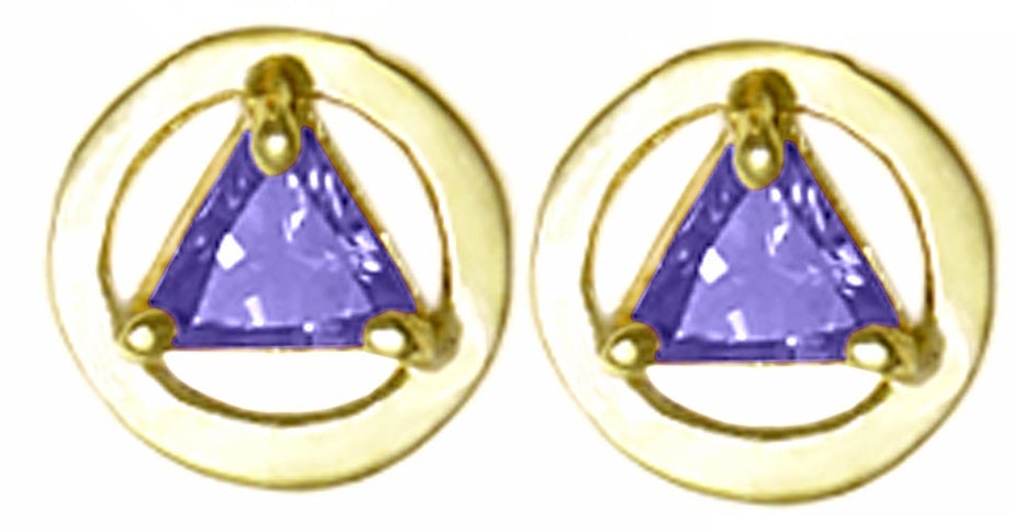 AGE57. Birthstone Earrings.  14KT Gold. - Premium Jewelry from 12 Step Gold by Jonathan Friedman - Just $205! Shop now at Choices Books & Gifts