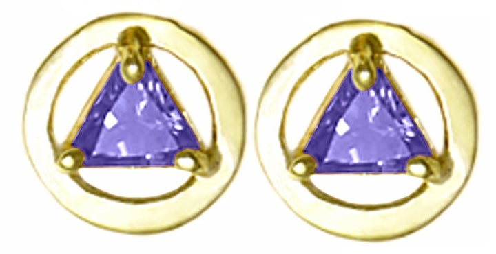 AGE57. Birthstone Earrings.  14KT Gold. - Premium Jewelry from 12 Step Gold by Jonathan Friedman - Just $205! Shop now at Choices Books & Gifts