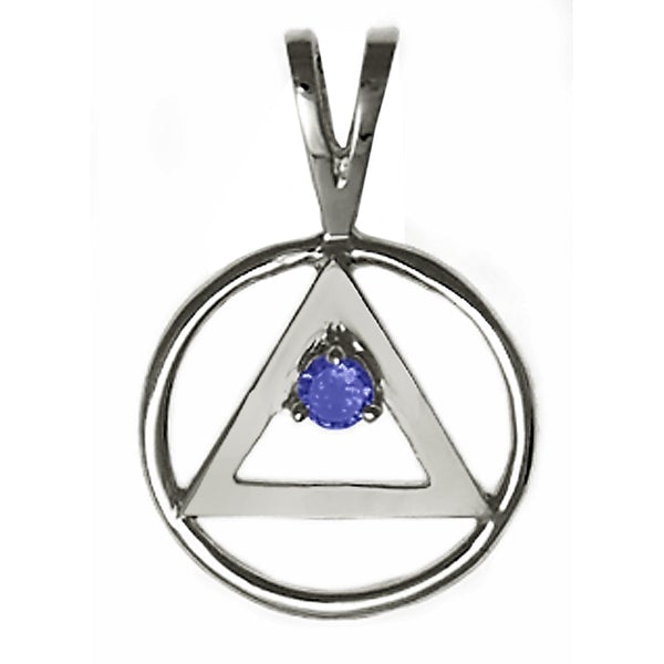 AS04. Available in 12 Different Birthstones. Sterling Silver. - Premium Jewelry from 12 Step Gold by Jonathan Friedman - Just $25! Shop now at Choices Books & Gifts