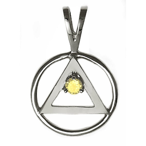 AS04. Available in 12 Different Birthstones. Sterling Silver. - Premium Jewelry from 12 Step Gold by Jonathan Friedman - Just $25! Shop now at Choices Books & Gifts