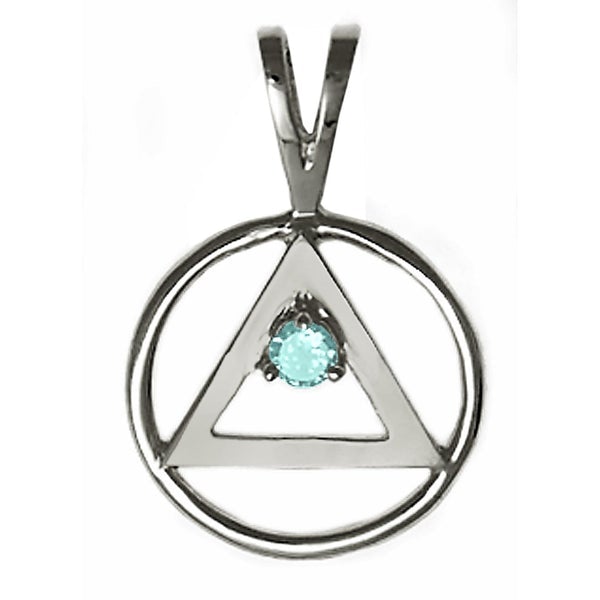AS04. Available in 12 Different Birthstones. Sterling Silver. - Premium Jewelry from 12 Step Gold by Jonathan Friedman - Just $25! Shop now at Choices Books & Gifts