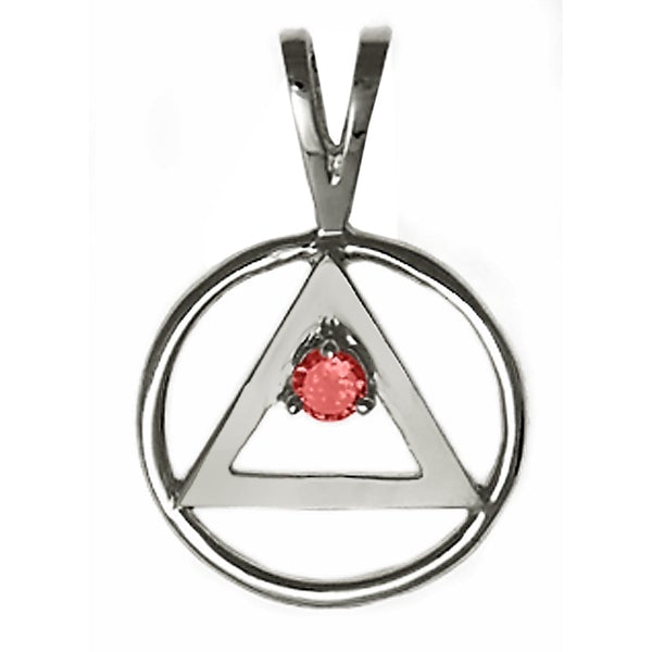 AS04. Available in 12 Different Birthstones. Sterling Silver. - Premium Jewelry from 12 Step Gold by Jonathan Friedman - Just $25! Shop now at Choices Books & Gifts