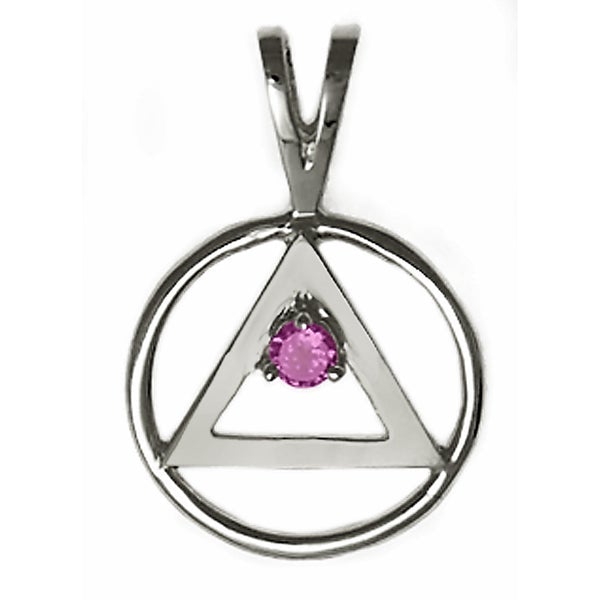 AS04. Available in 12 Different Birthstones. Sterling Silver. - Premium Jewelry from 12 Step Gold by Jonathan Friedman - Just $25! Shop now at Choices Books & Gifts