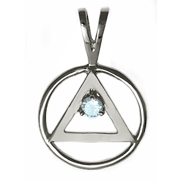 AS04. Available in 12 Different Birthstones. Sterling Silver. - Premium Jewelry from 12 Step Gold by Jonathan Friedman - Just $25! Shop now at Choices Books & Gifts