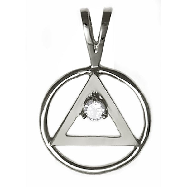 AS04. Available in 12 Different Birthstones. Sterling Silver. - Premium Jewelry from 12 Step Gold by Jonathan Friedman - Just $25! Shop now at Choices Books & Gifts