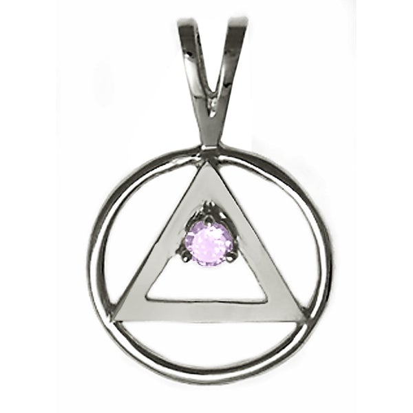 AS04. Available in 12 Different Birthstones. Sterling Silver. - Premium Jewelry from 12 Step Gold by Jonathan Friedman - Just $25! Shop now at Choices Books & Gifts