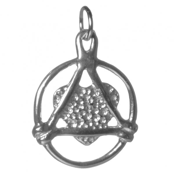 AS24. AA Love & Service, Medium Size. Sterling Silver. - Premium Jewelry from 12 Step Gold by Jonathan Friedman - Just $25! Shop now at Choices Books & Gifts