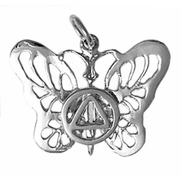 AS29. AA Symbol, Medium Size. Sterling Silver. - Premium Jewelry from 12 Step Gold by Jonathan Friedman - Just $25! Shop now at Choices Books & Gifts
