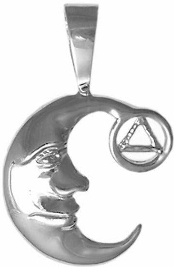 AS31.  AA "Man on the Moon" . Sterling Silver. - Premium Jewelry from 12 Step Gold by Jonathan Friedman - Just $25! Shop now at Choices Books & Gifts