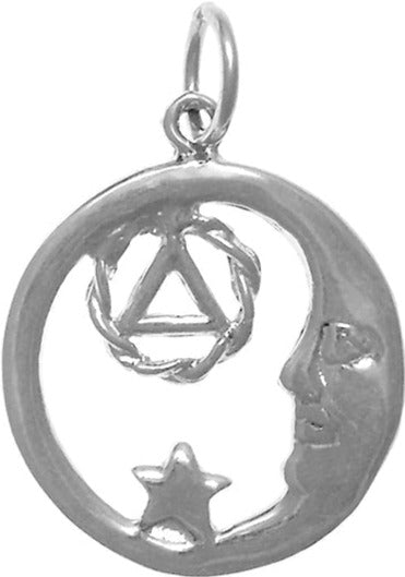 AS33.  AA Symbol, Medium Size. Sterling Silver. - Premium Jewelry from 12 Step Gold by Jonathan Friedman - Just $25! Shop now at Choices Books & Gifts