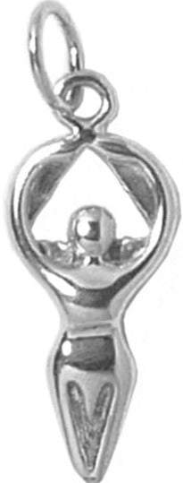 AS34. AA Women in Recovery, Small Size. Sterling Silver. - Premium Jewelry from 12 Step Gold by Jonathan Friedman - Just $10! Shop now at Choices Books & Gifts