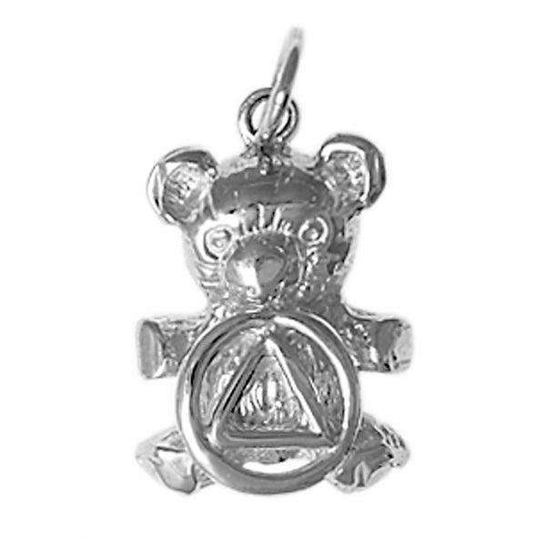 AS36. AA Teddy Bear. Sterling Silver. - Premium Jewelry from 12 Step Gold by Jonathan Friedman - Just $20! Shop now at Choices Books & Gifts