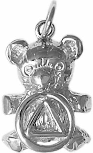 AS36. AA Teddy Bear. Sterling Silver. - Premium Jewelry from 12 Step Gold by Jonathan Friedman - Just $20! Shop now at Choices Books & Gifts