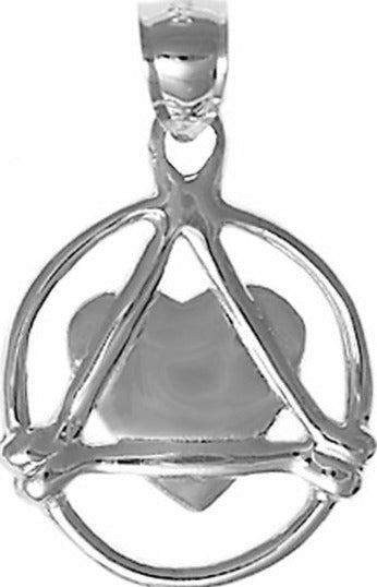 AS41.  AA Large Size. Sterling Silver. - Premium Jewelry from 12 Step Gold by Jonathan Friedman - Just $25! Shop now at Choices Books & Gifts
