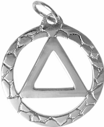 AS42.  AA Nugget Style, Medium Size. Sterling Silver. - Premium Jewelry from 12 Step Gold by Jonathan Friedman - Just $25! Shop now at Choices Books & Gifts