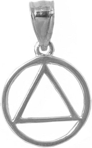 AS51.  AA Symbol, Thick Style, . Sterling Silver. - Premium Jewelry from 12 Step Gold by Jonathan Friedman - Just $20! Shop now at Choices Books & Gifts