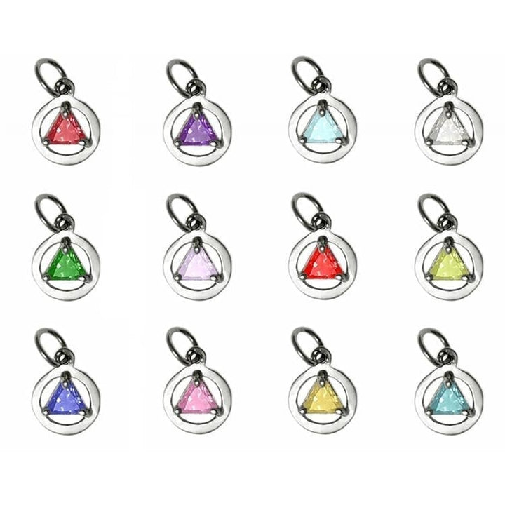 ASE01.  AA Birthstone Drop Earrings. Sterling Silver. - Premium Jewelry from 12 Step Gold by Jonathan Friedman - Just $25! Shop now at Choices Books & Gifts