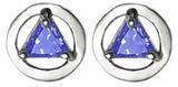 ASE01.  AA Birthstone Drop Earrings. Sterling Silver. - Premium Jewelry from 12 Step Gold by Jonathan Friedman - Just $25! Shop now at Choices Books & Gifts