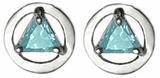 ASE01.  AA Birthstone Drop Earrings. Sterling Silver. - Premium Jewelry from 12 Step Gold by Jonathan Friedman - Just $25! Shop now at Choices Books & Gifts