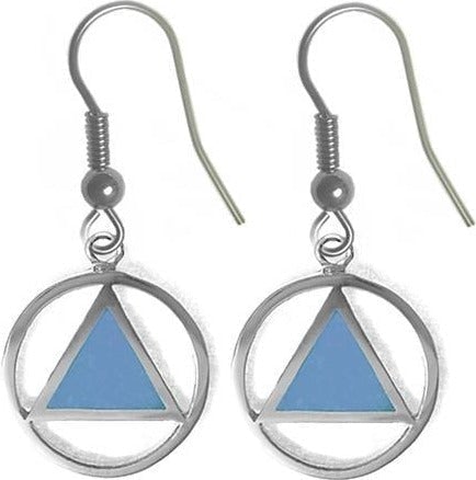 ASE02. AA Turquoise Blue Enamel Inlay. Sterling Silver. - Premium Jewelry from 12 Step Gold by Jonathan Friedman - Just $50! Shop now at Choices Books & Gifts