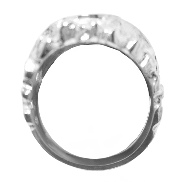 ASR10.  AA Symbol in a Wide Nugget Style. Sterling Silver. - Premium Jewelry from 12 Step Gold by Jonathan Friedman - Just $60! Shop now at Choices Books & Gifts