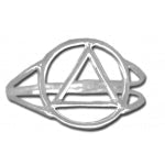 ASR12.  AA Sterling Silver Ring, . Sterling Silver. - Premium Jewelry from 12 Step Gold by Jonathan Friedman - Just $30! Shop now at Choices Books & Gifts