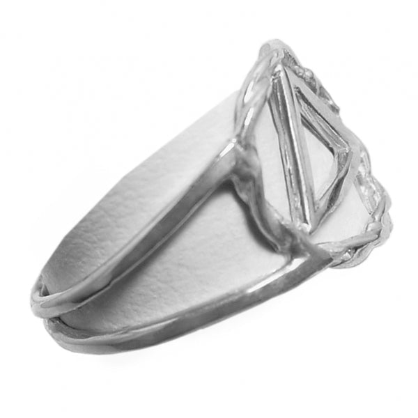 ASR13.  AA Symbol Amethyst Color,. Sterling Silver. - Premium Jewelry from 12 Step Gold by Jonathan Friedman - Just $25! Shop now at Choices Books & Gifts