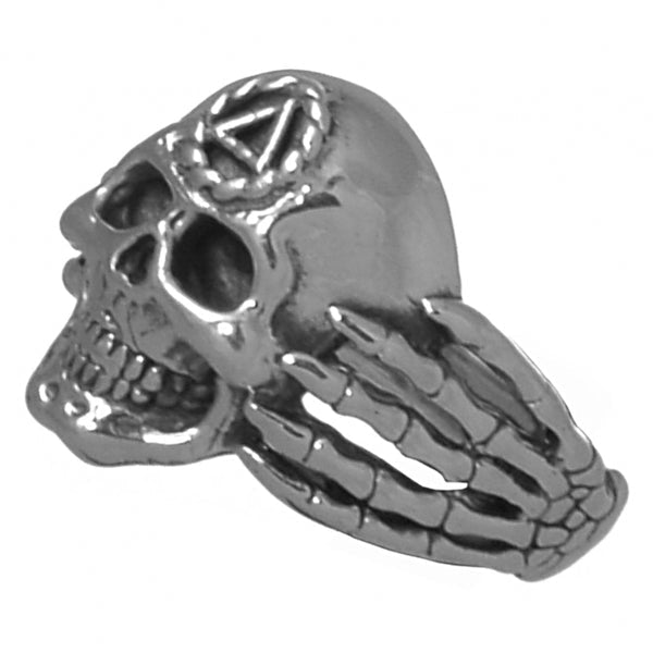 ASR20.  AA Mens Skull. Sterling Silver. - Premium Jewelry from 12 Step Gold by Jonathan Friedman - Just $60! Shop now at Choices Books & Gifts