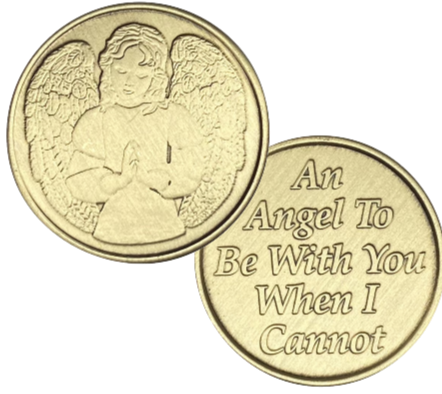 Angel Praying, Bronze Coin - Recovery Medallion from Choices Books & Gifts
