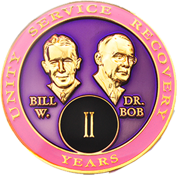 #B02. Bill & Bob Pink Medallion (1-55) - Premium Medallions from Choices - Just $13.95! Shop now at Choices Books & Gifts
