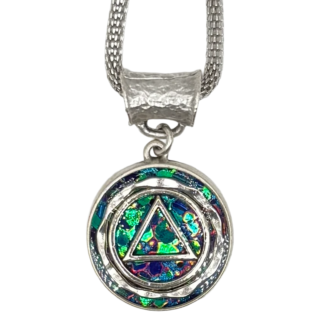 "Turquoise Sea" AA Silver Plated Necklace - Choices Books & Gifts