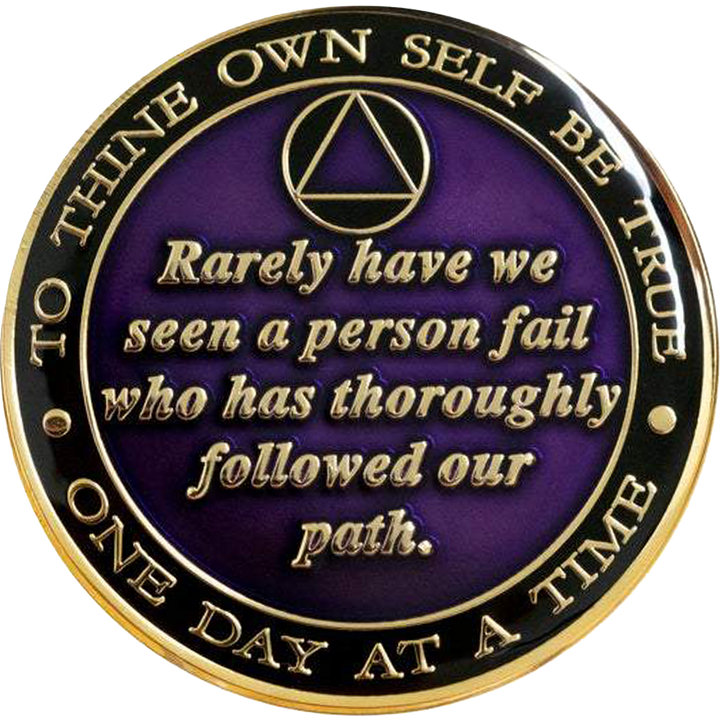 #B07. Bill & Bob Purple Coin w/ Volcano Crystals (1-55)