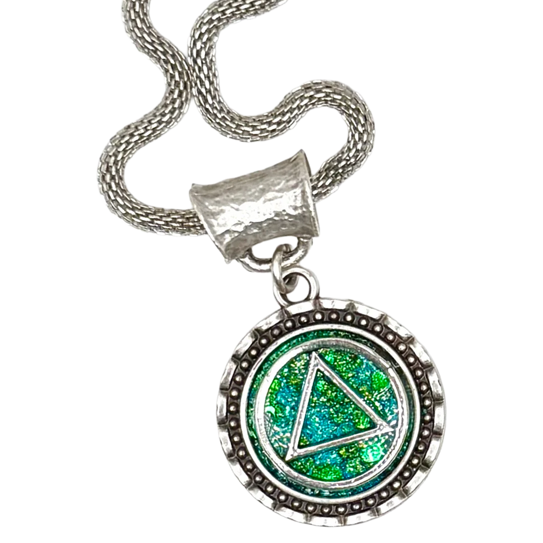 "Turquoise Glam", AA Silver Plated Necklace - Choices Books & Gifts