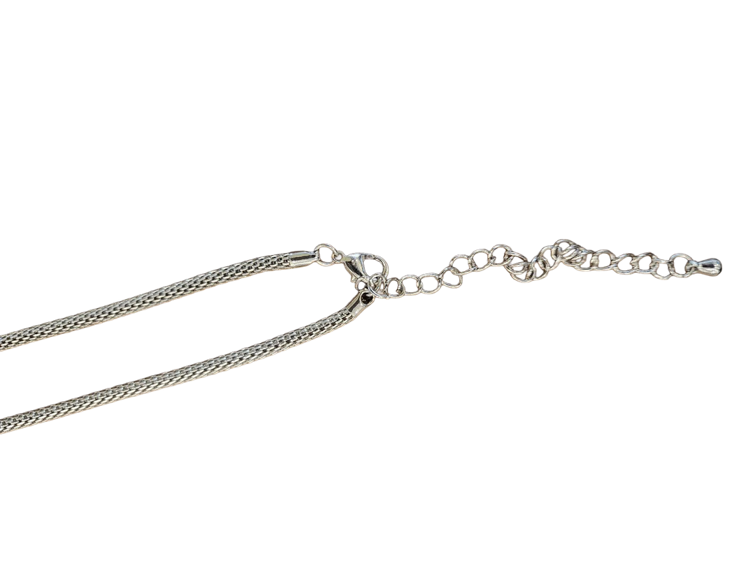 B07. "Turquoise Glam", AA Silver Plated Necklace.