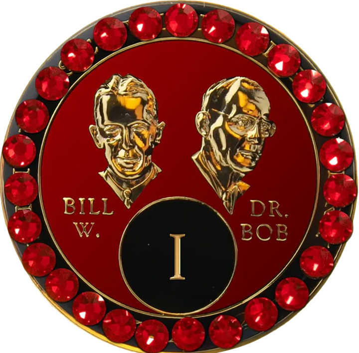 #B08. Bill & Bob Red w Red Crystals (1-55)