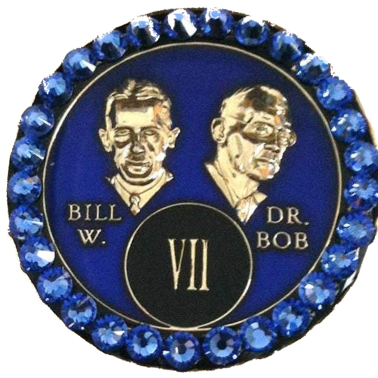 #B09. Bill & Bob Blue Coin with Blue Crystals (1-55)