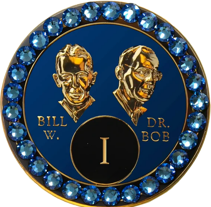 #B09. Bill & Bob Blue with Blue Crystals (1-55)