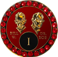 B12. Bill & Bob Red Coin w Red Crystals (1-55)
