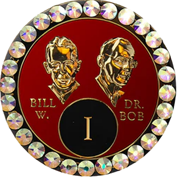 #B13. Bill & Bob Red Coin w Aurora Borealis (1-55)