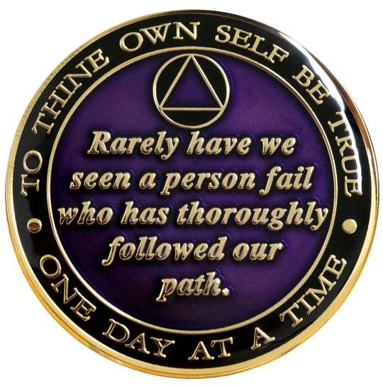 B14. Bill & Bob Medallion, Purple w WH Crystals (1-55)