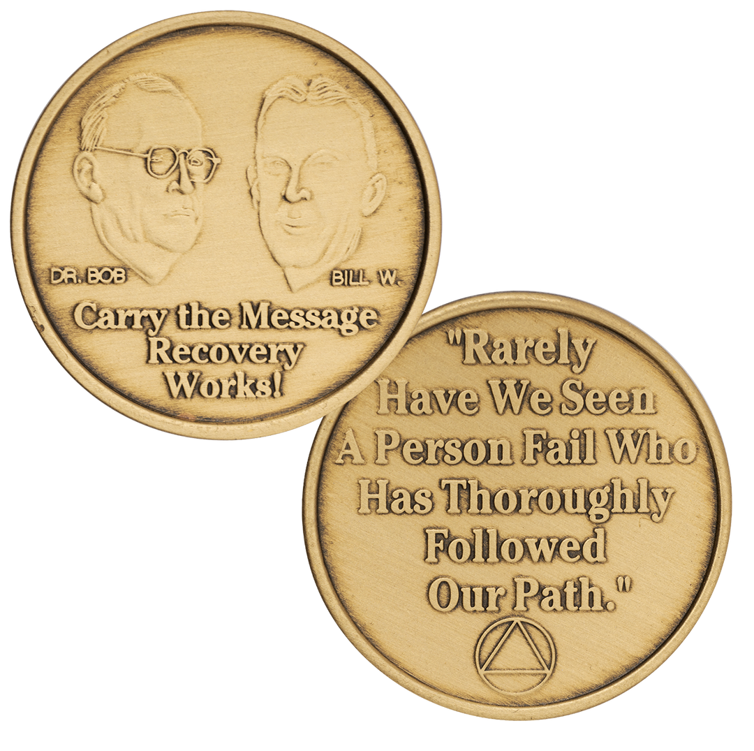 C15a. Carry the Message, Bill & Bob Bronze Coin.  BRM100