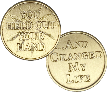 C37. Held Out Your Hand Bronze Coin. - Premium Medallions from Wendells - Just $2.50! Shop now at Choices Books & Gifts
