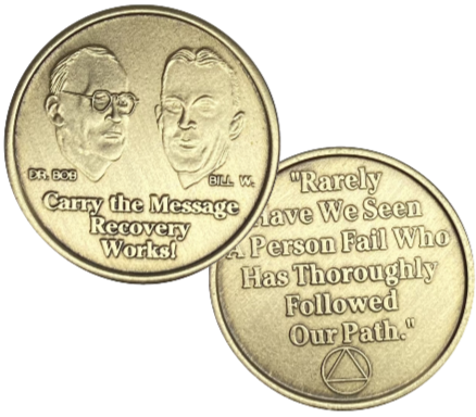 Carry the Message, Bill & Bob Bronze Coin - Recovery Medallion from Choices Books & Gifts
