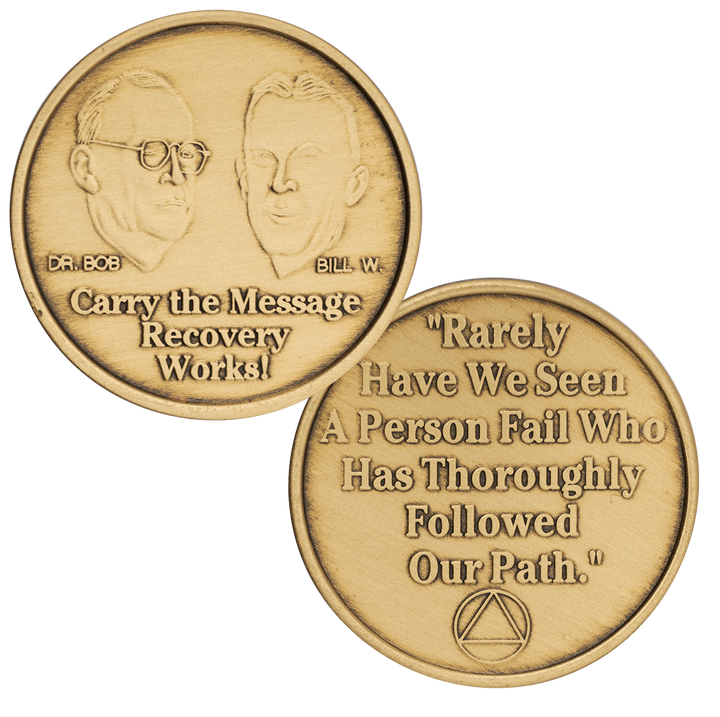 Carry the Message, Bill & Bob Bronze Coin - Recovery Medallion from Choices Books & Gifts