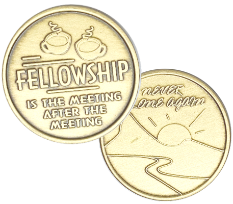 Fellowship is a Meeting, Bronze Coin - Recovery Medallion from Choices Books & Gifts