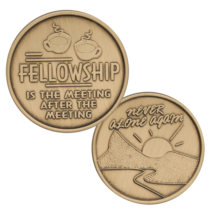 Fellowship is a Meeting, Bronze Coin - Recovery Medallion from Choices Books & Gifts
