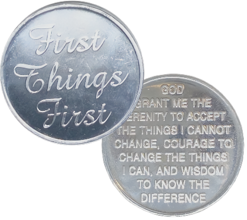 First Things First Aluminum AA Coin. #C138 - Recovery Medallion from Choices Books & Gifts