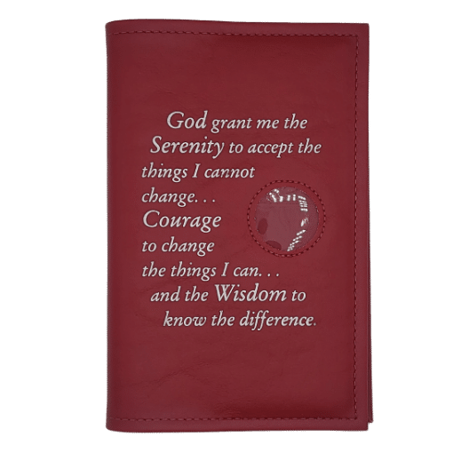 G002.  AA Single for Hardcover Big Book. Style: Plain or Serenity w Coin Slot.   Available in 10 Colors.