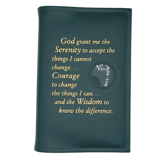 G002.  AA Single for Hardcover Big Book. Style: Plain or Serenity w Coin Slot.   Available in 10 Colors.