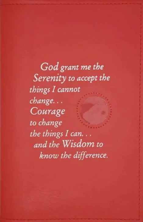 G003. AA SINGLE Book Cover, LARGE PRINT.  Serenity w Coin Slot.  9 Colors.